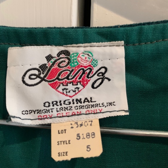 Vintage green velvet long dress - Picture 3 of 13